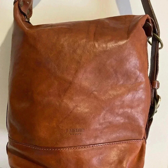 I Medici brown distressed leather shoulder bag - Picture 2 of 14